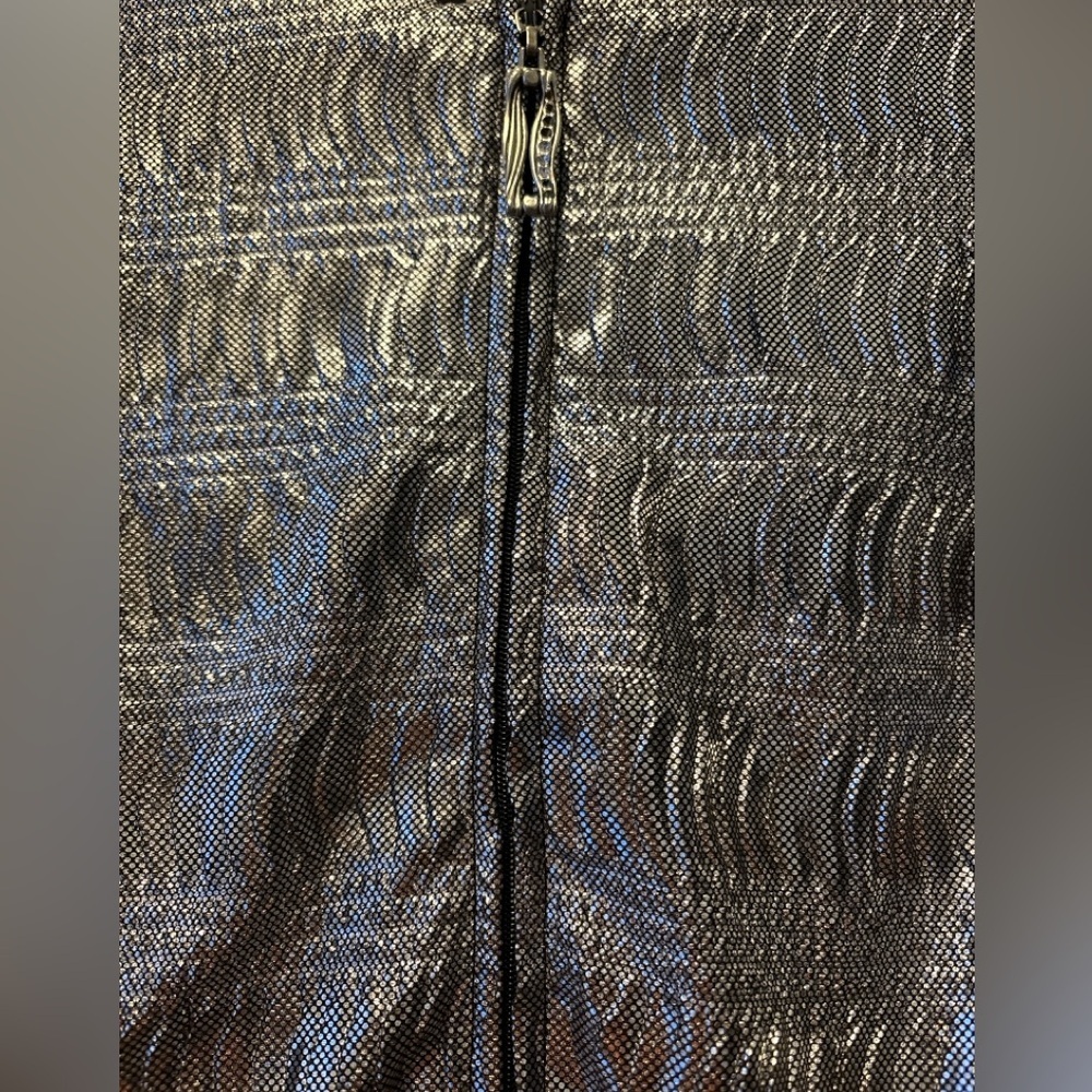 Vintage Silver Metallic Jacket size S. - Picture 3 of 9